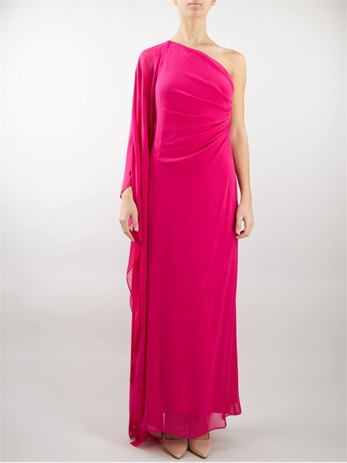 One-shoulder dress in washed silk Max Mara Studio MAX MARA STUDIO | abito en | VALLET17